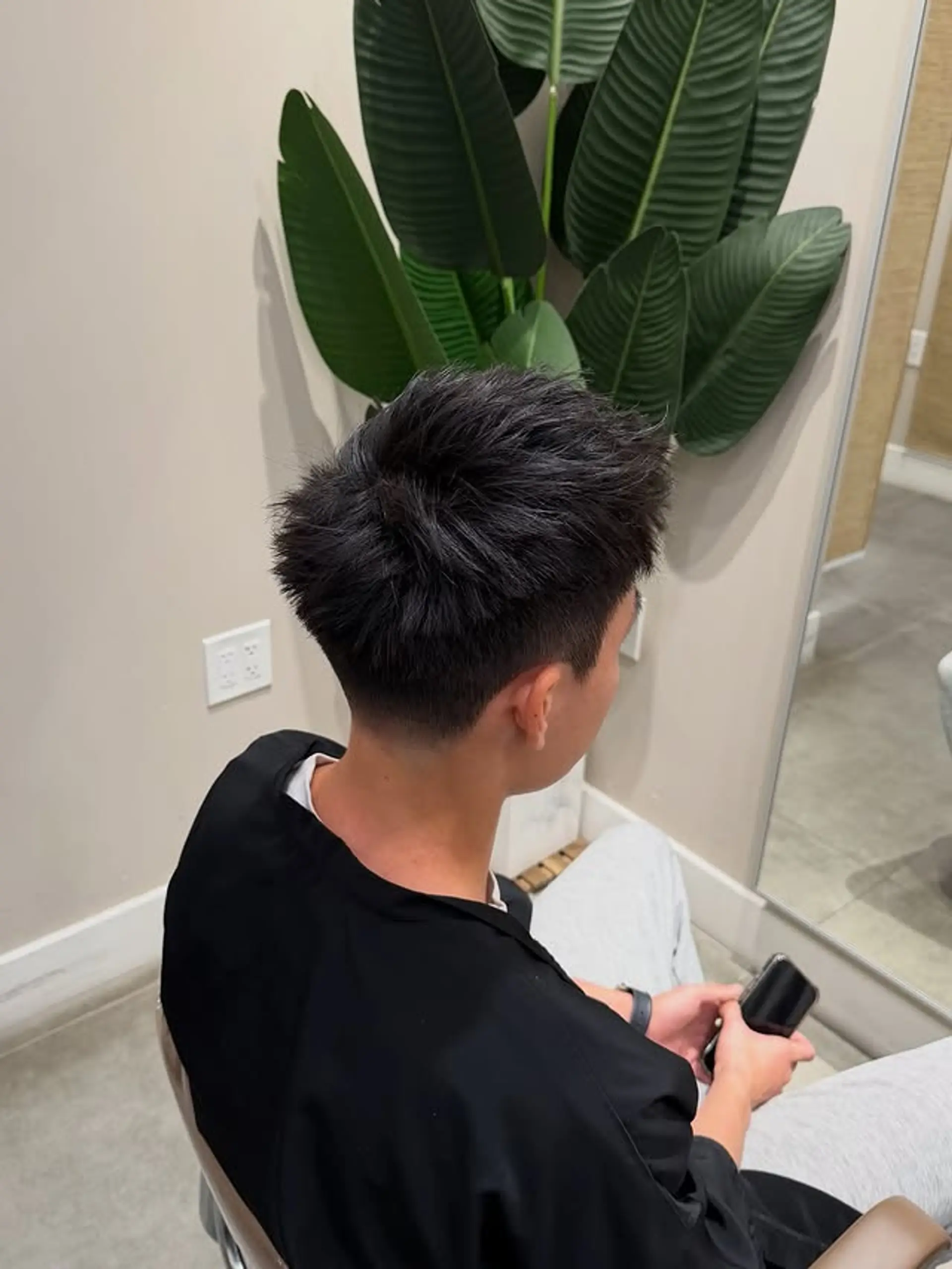 A textured crop with a clean taper fade. 1