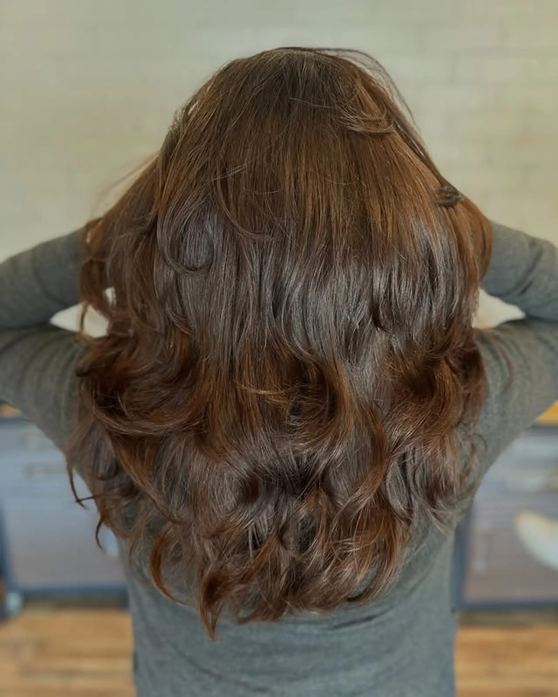 Long layered waves, natural look. 1