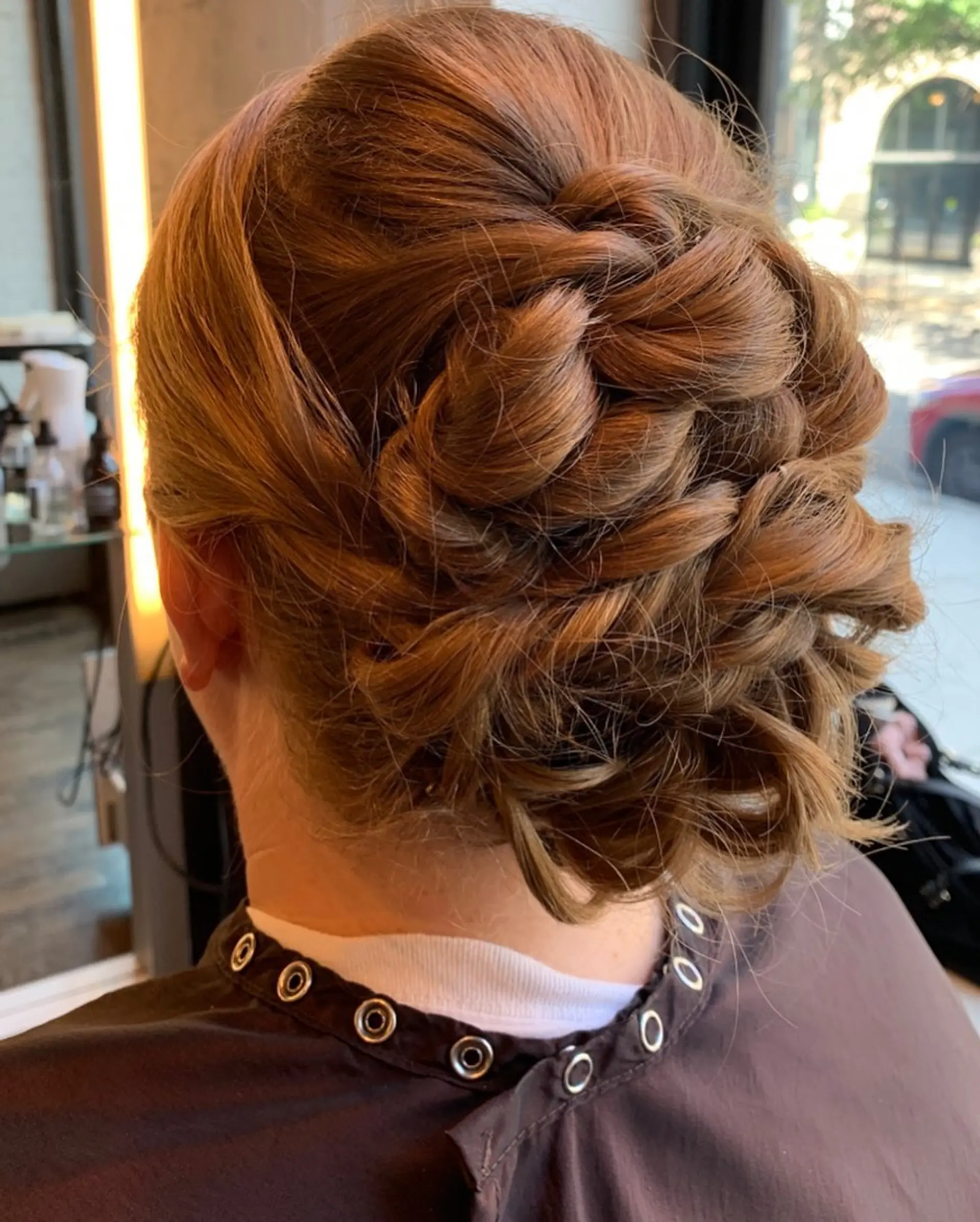 Rolled bun updo. 1