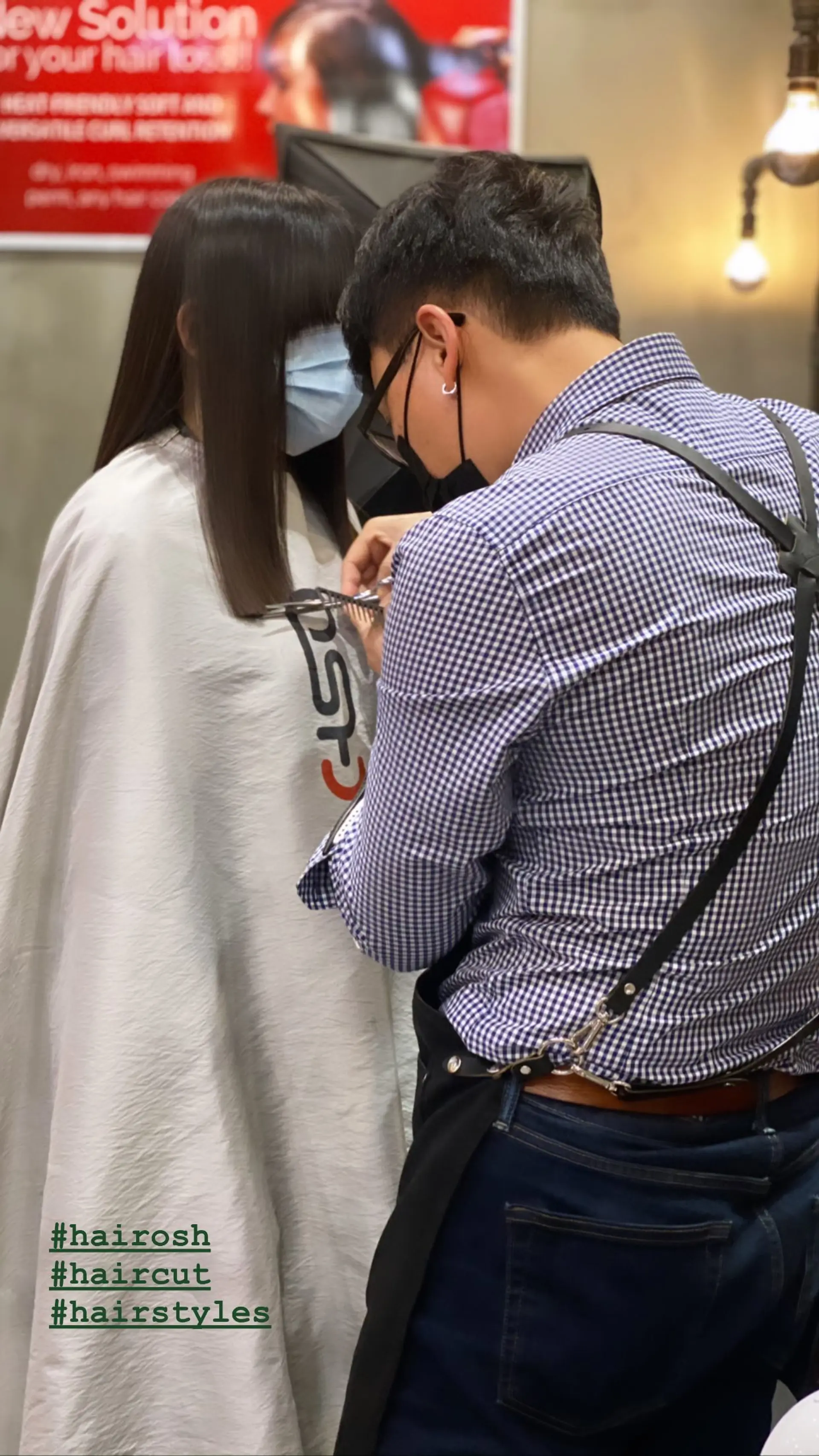 A sleek, straight bob with a blunt cut and bangs. 1