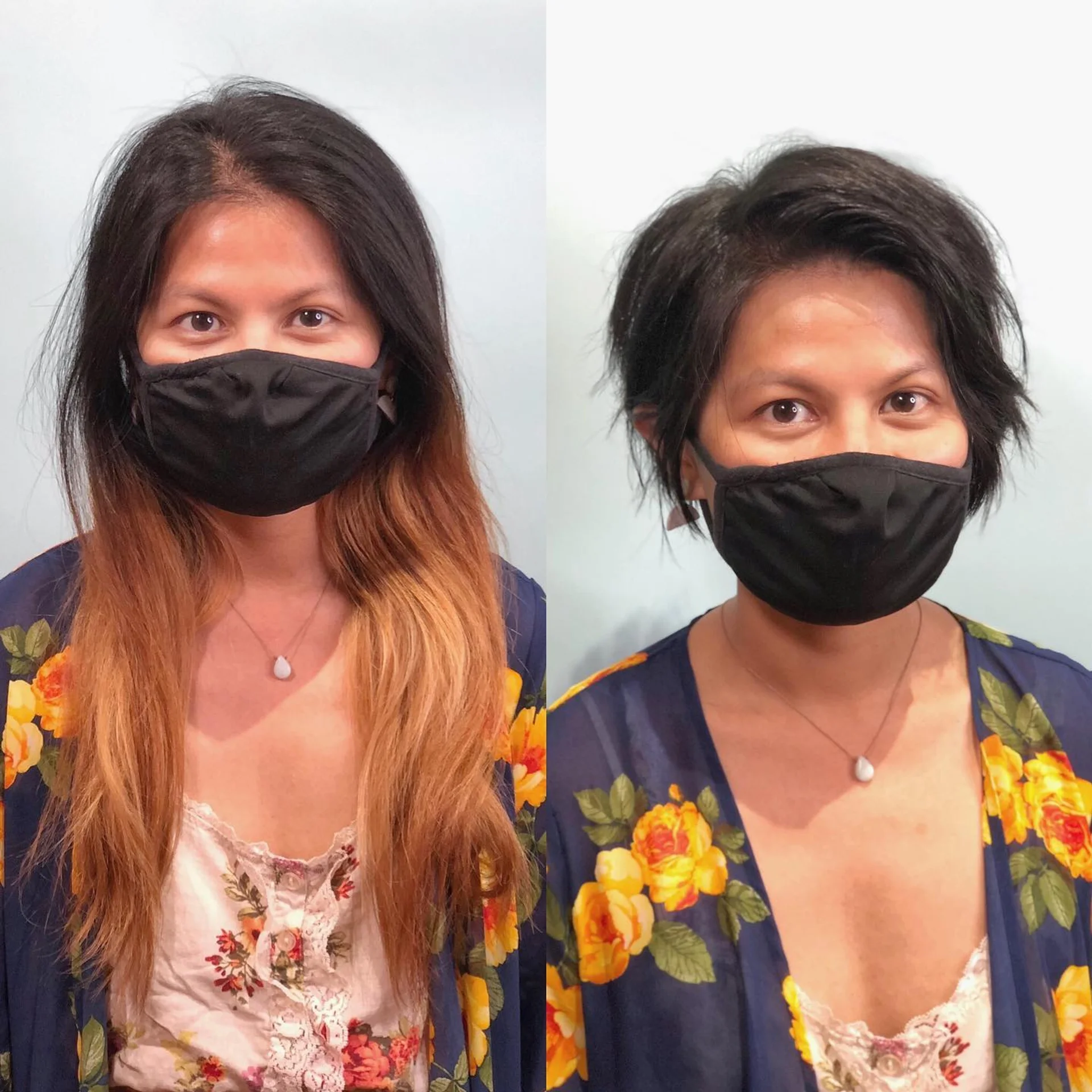 Female model with a chic textured pixie cut, ideal for round faces - Preview 1