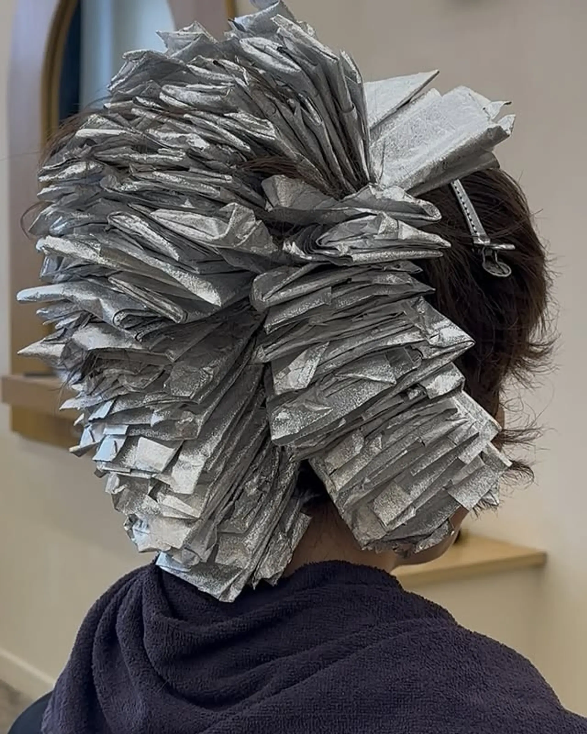 Full highlight balayage process in foils. 1