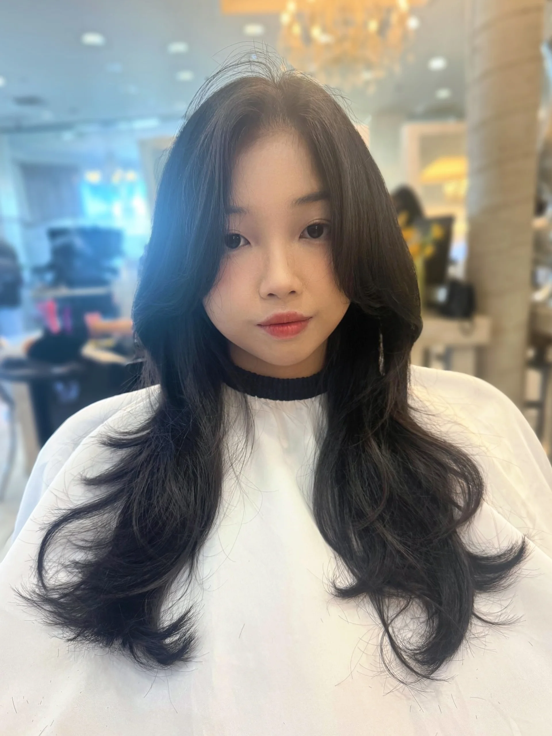 Vibrant teal ombre lob, a bold and trendy hairstyle for 2025 - Preview 1