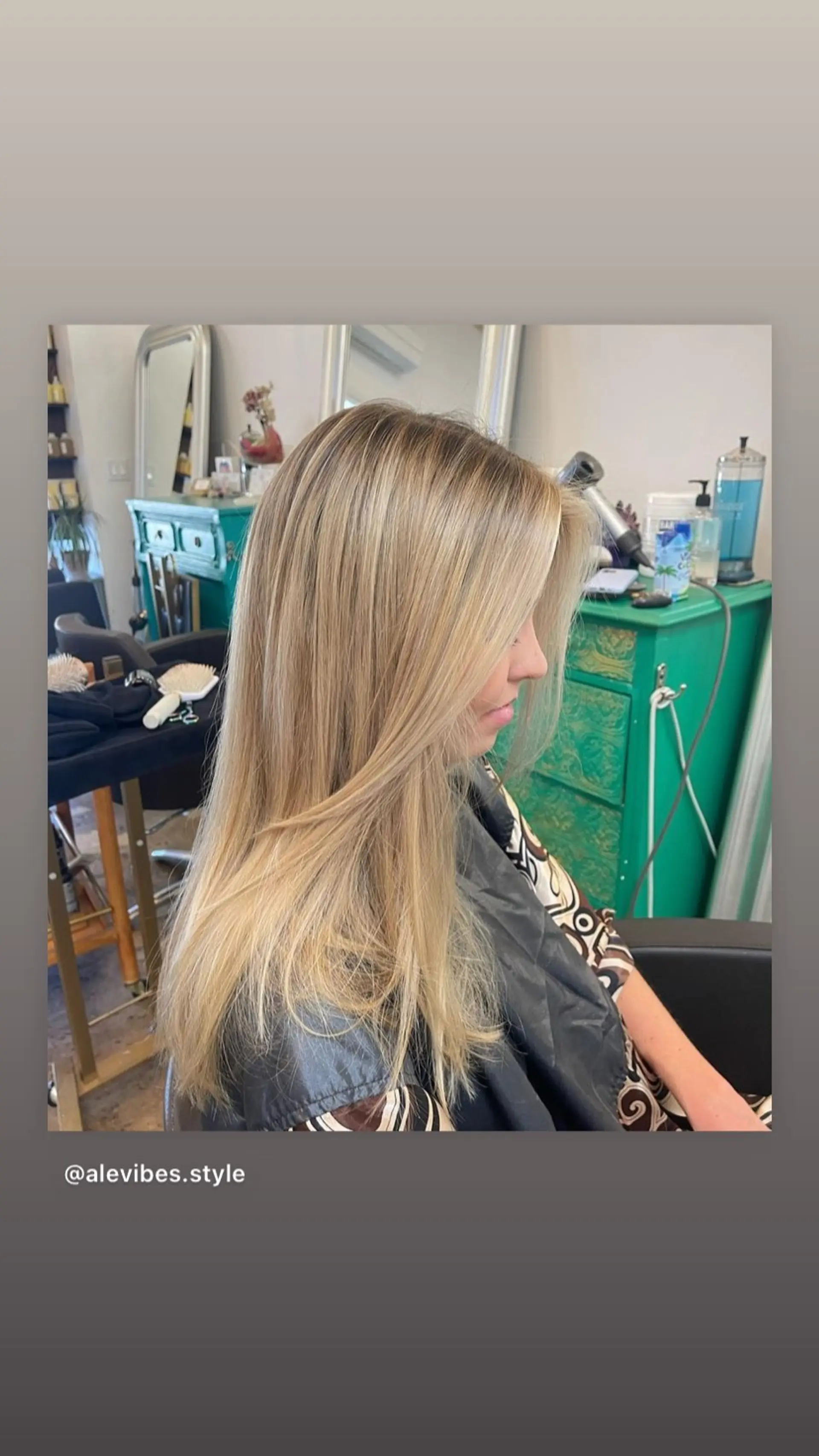 A golden blonde balayage lob, also known as a long bob, with subtle layering for movement. 1