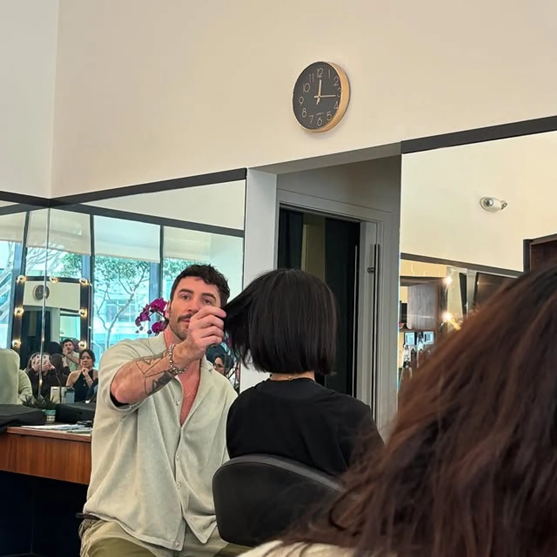 A chin-length bob with a sleek and straight finish. 1