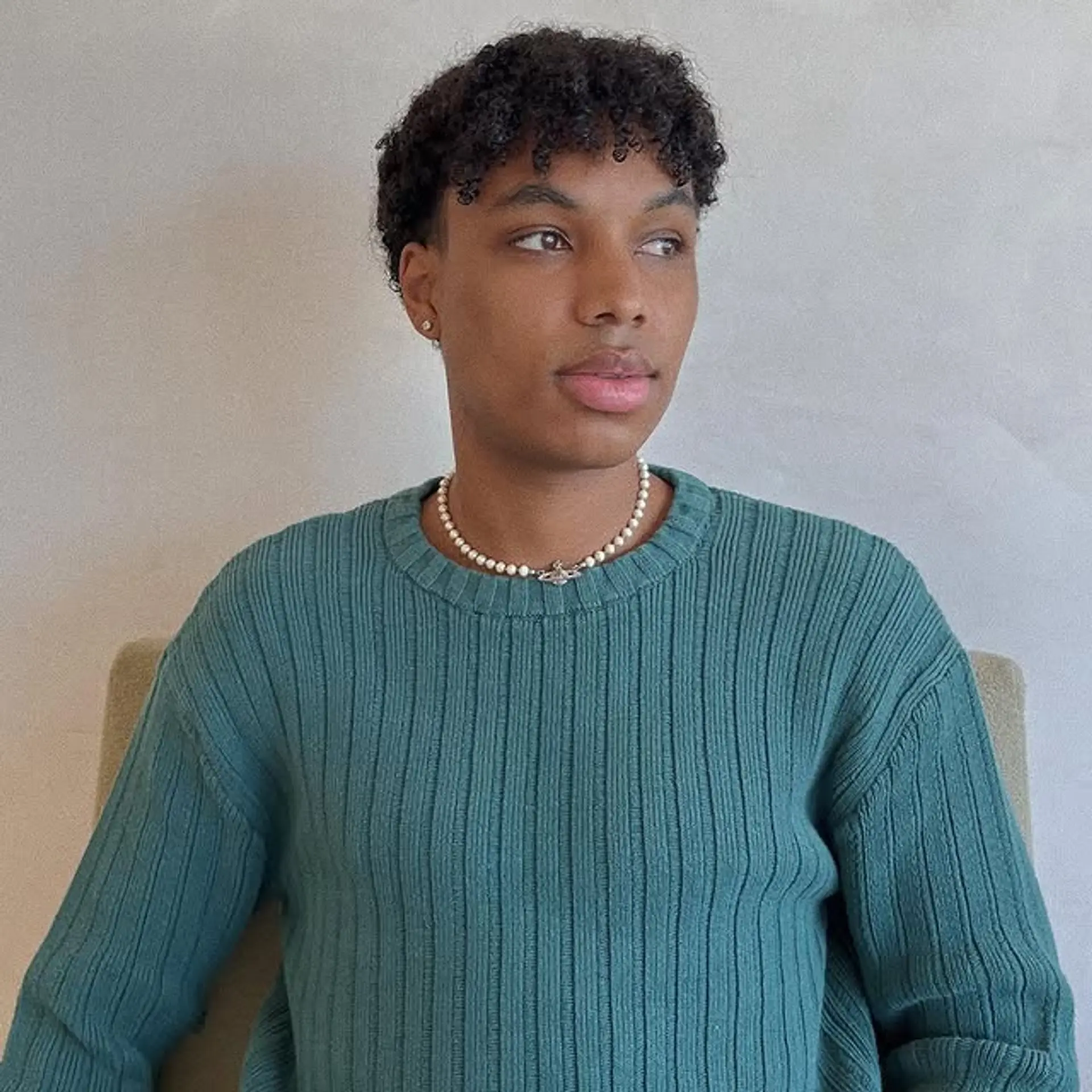 A short tapered afro with defined curls. 1