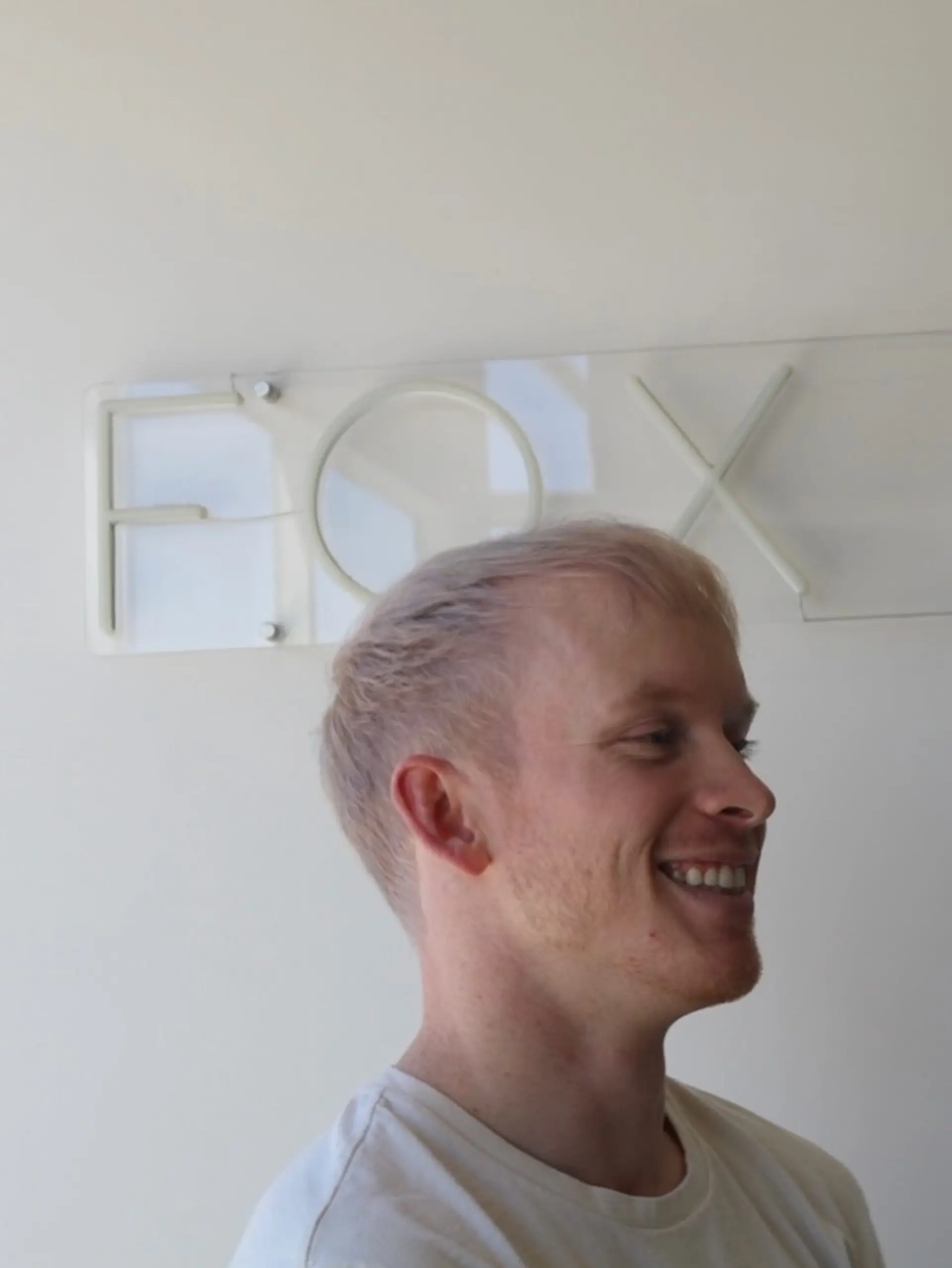 A textured short crop featuring an all-over platinum blonde bleach and tone. 1