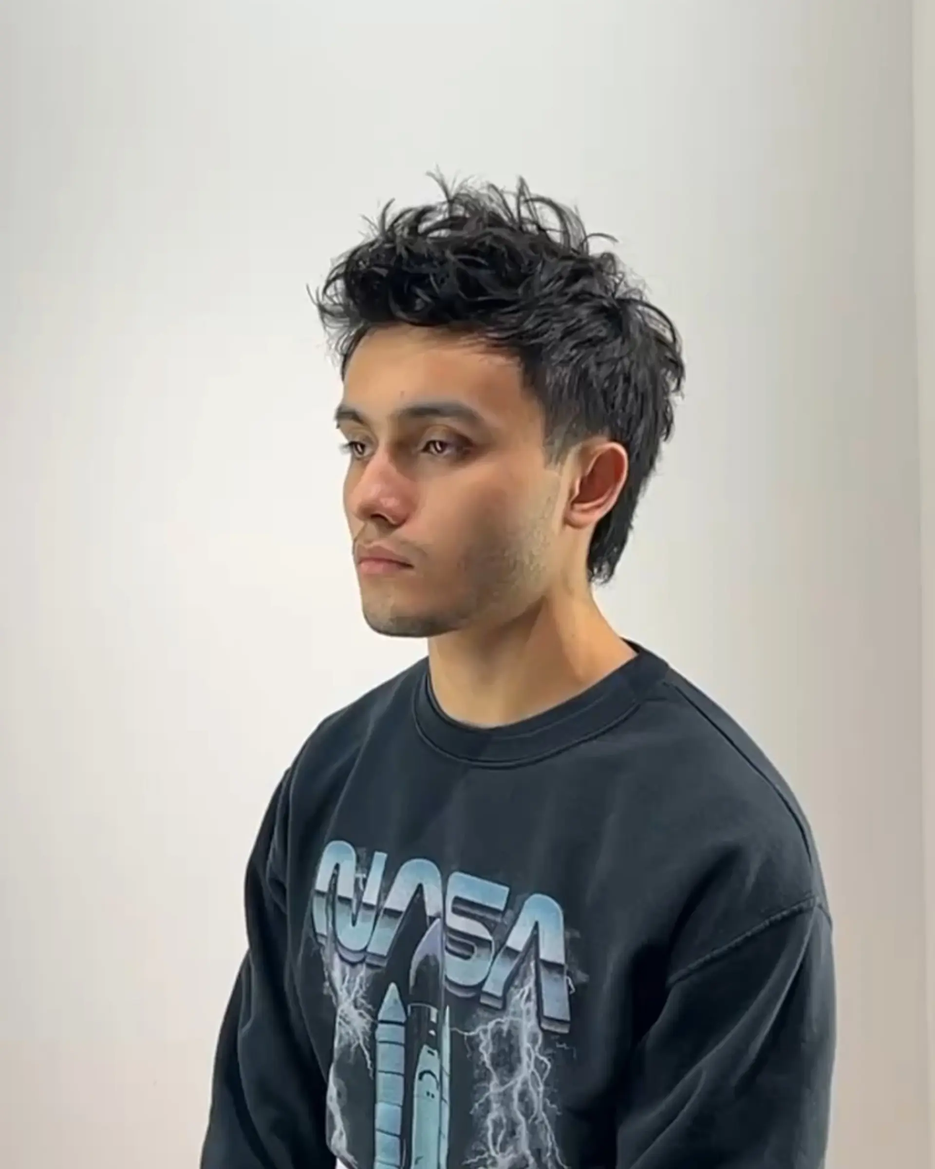 A textured crop with tapered sides. 1