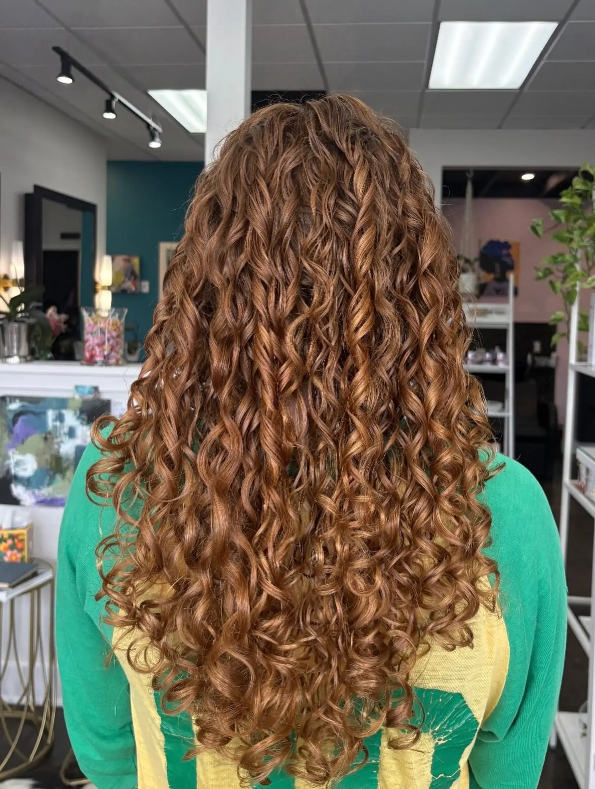 Long defined ringlet curls cut to enhance natural shape and curl clumping. 1