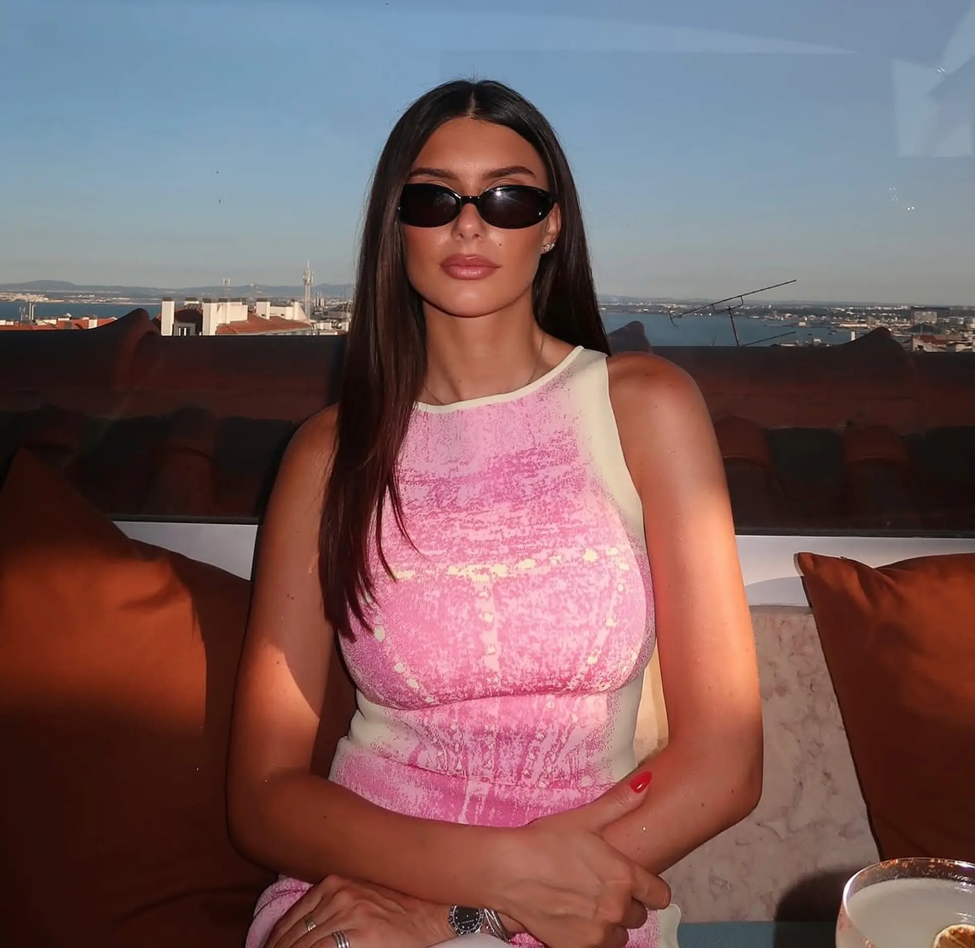 Long, straight brunette hair with subtle layering for added movement. 3