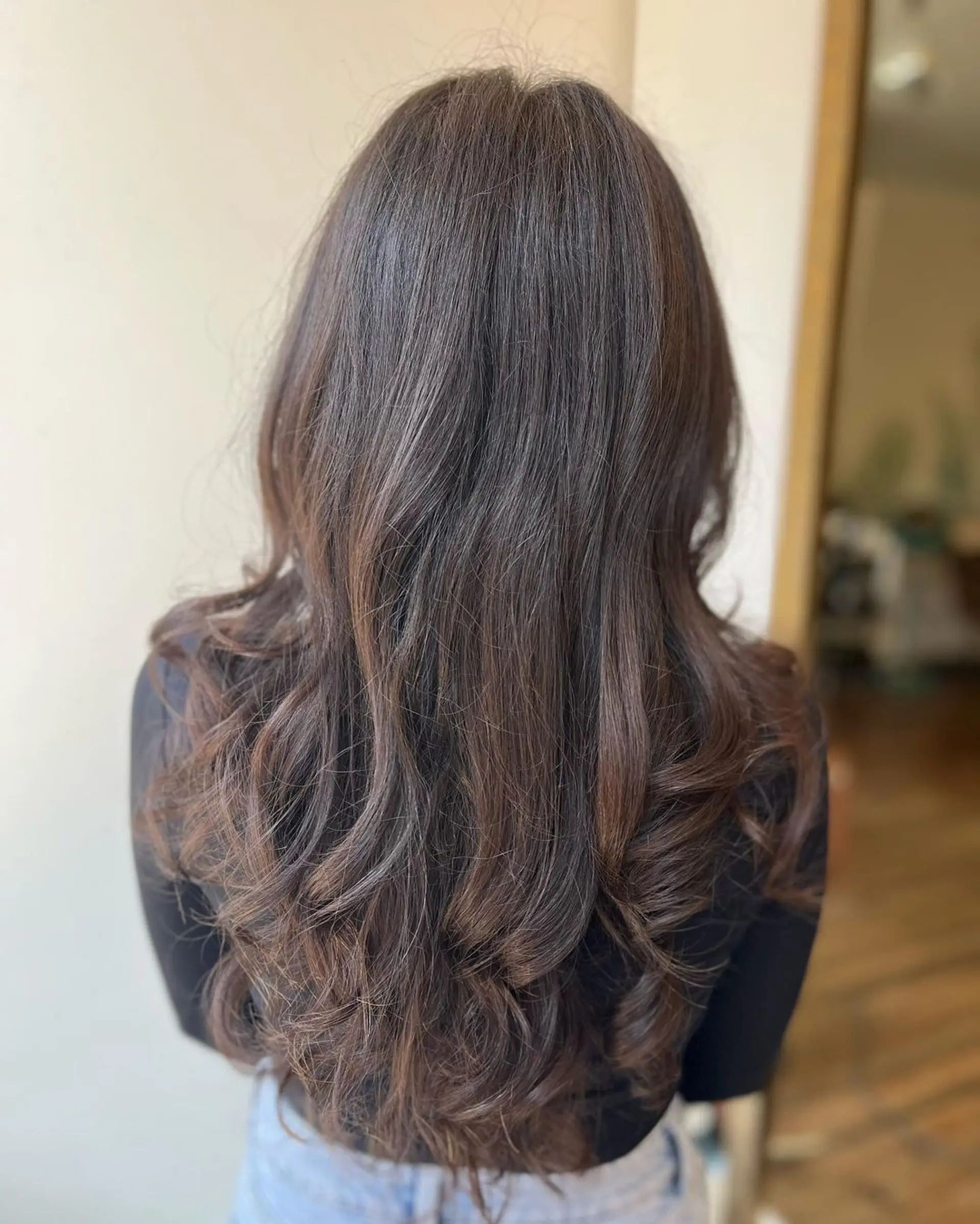 Long, voluminous waves with a natural sheen and subtle layering. 2