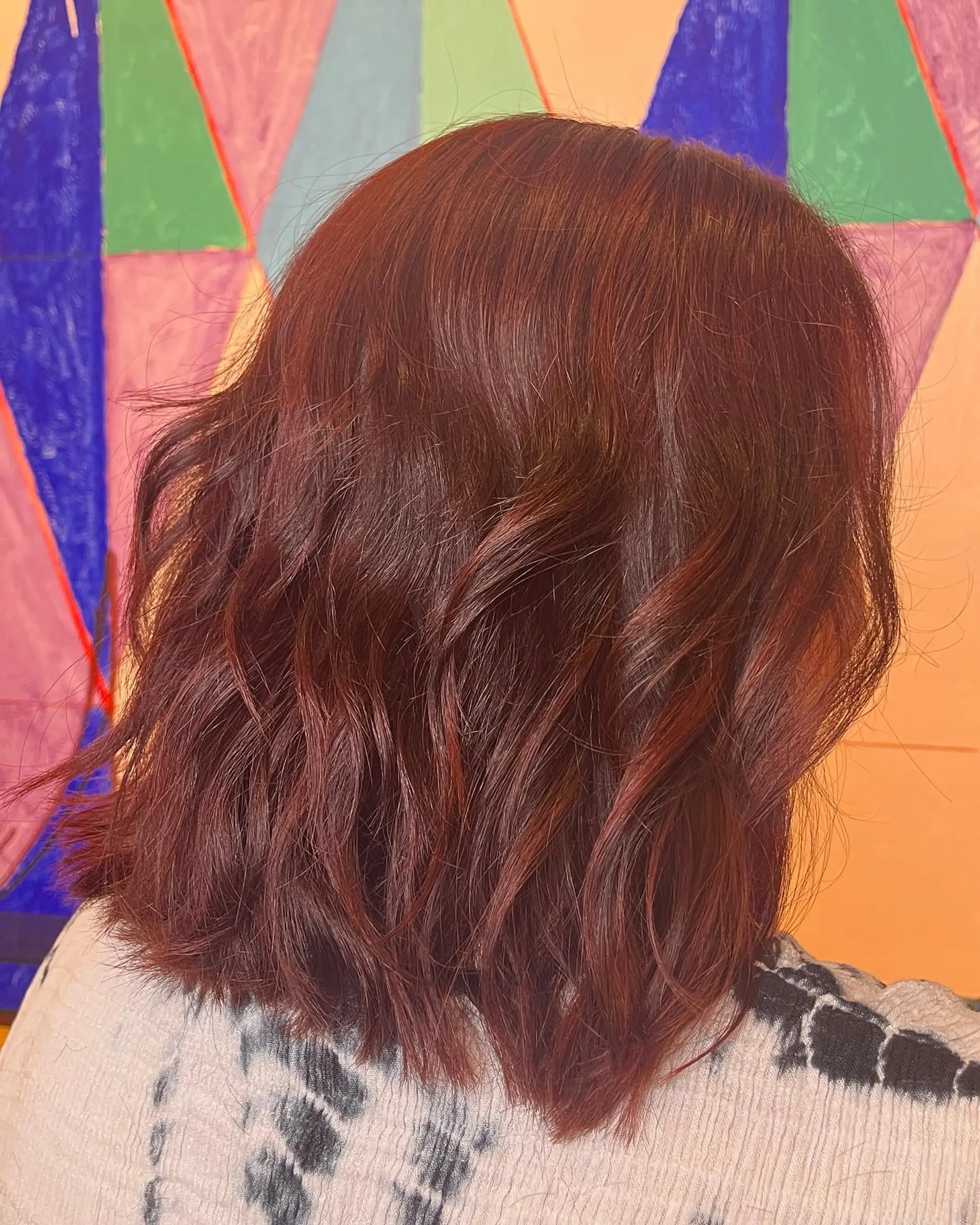 A modern wavy bob with natural-looking waves. 1