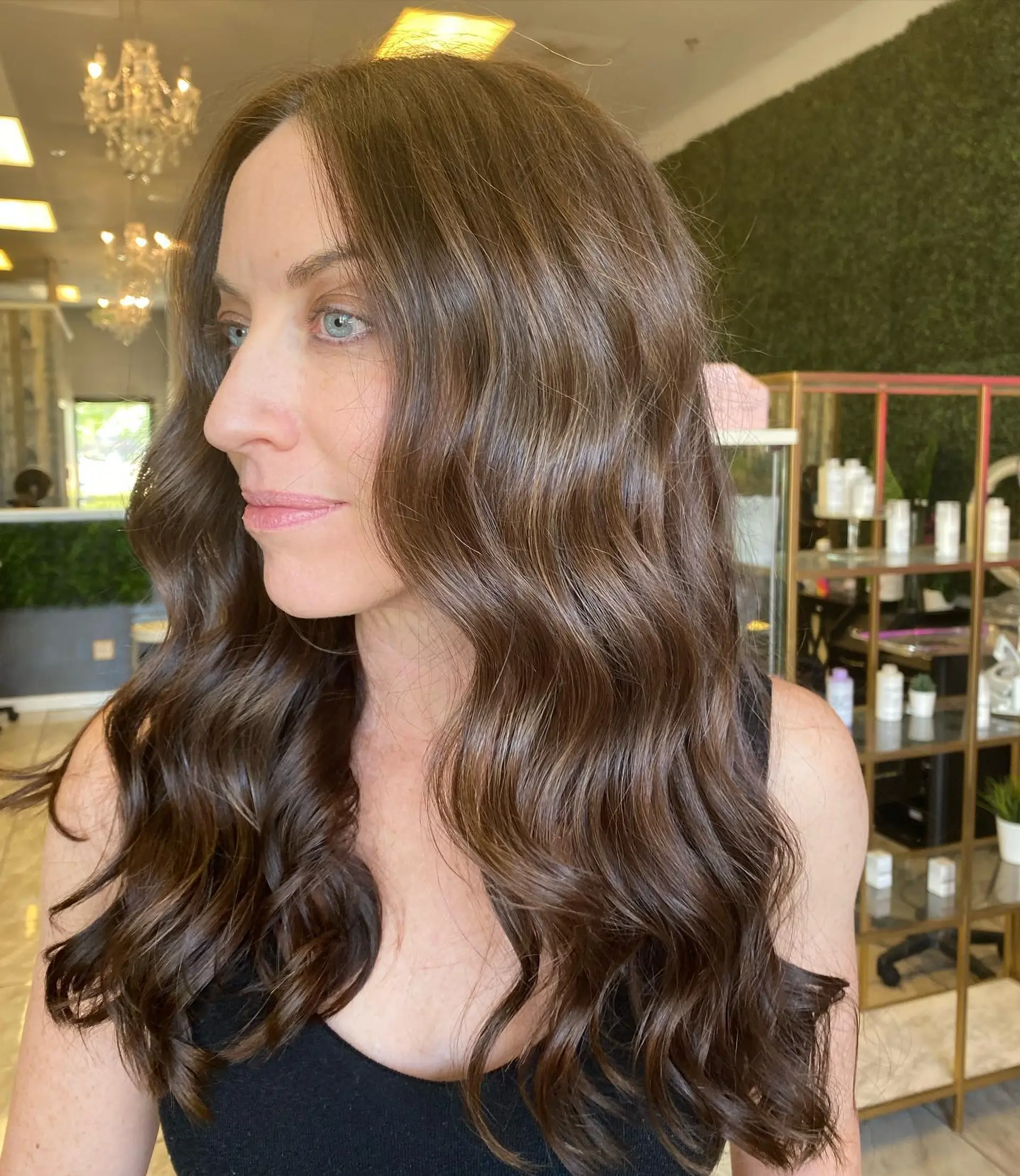 Long, loose beach waves. 1