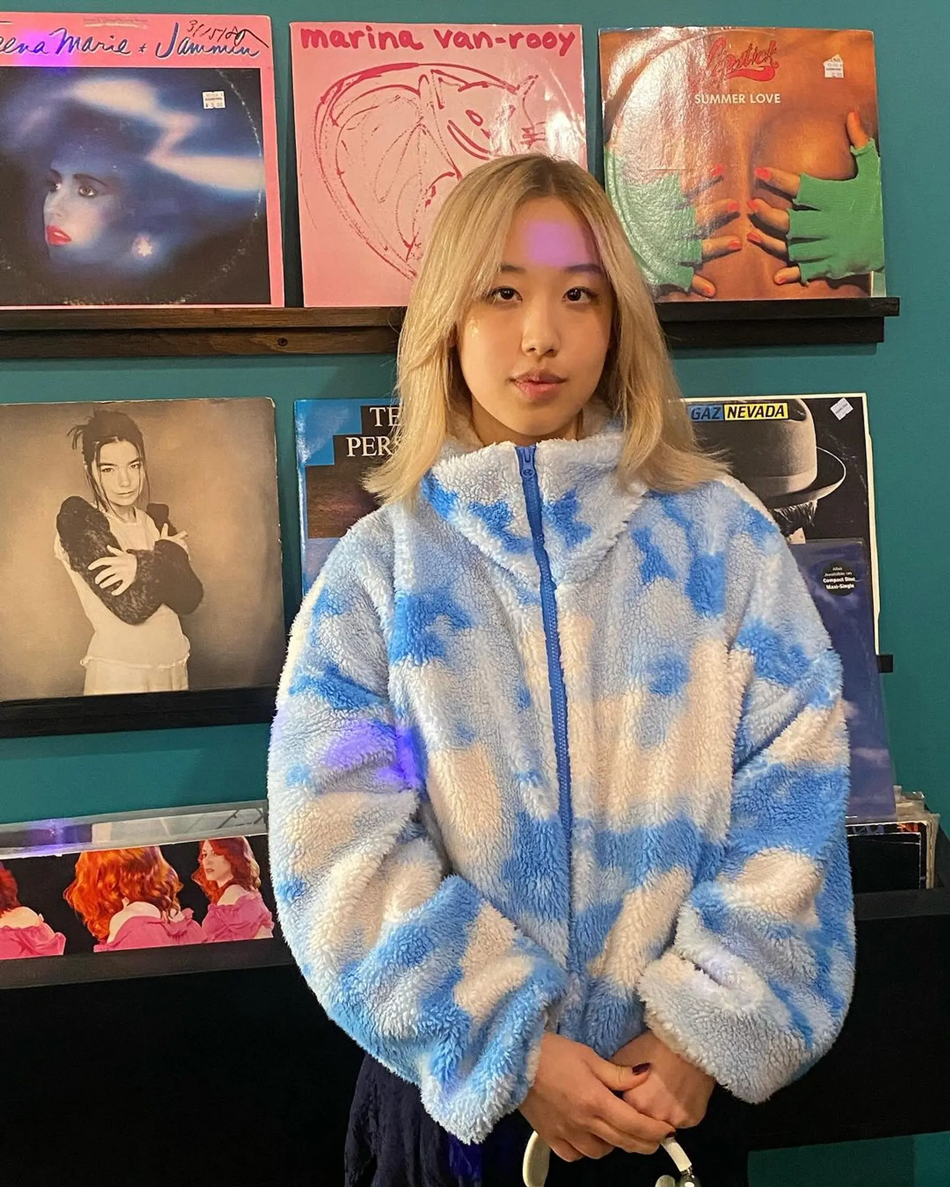 Long, straight hair with a center part and soft layers, creating a silky, sleek look with a radiant blonde color.

Come get your blonde for the holidays 🌲🌲🌲🌲
We also have good taste in music as you can see from background. 1