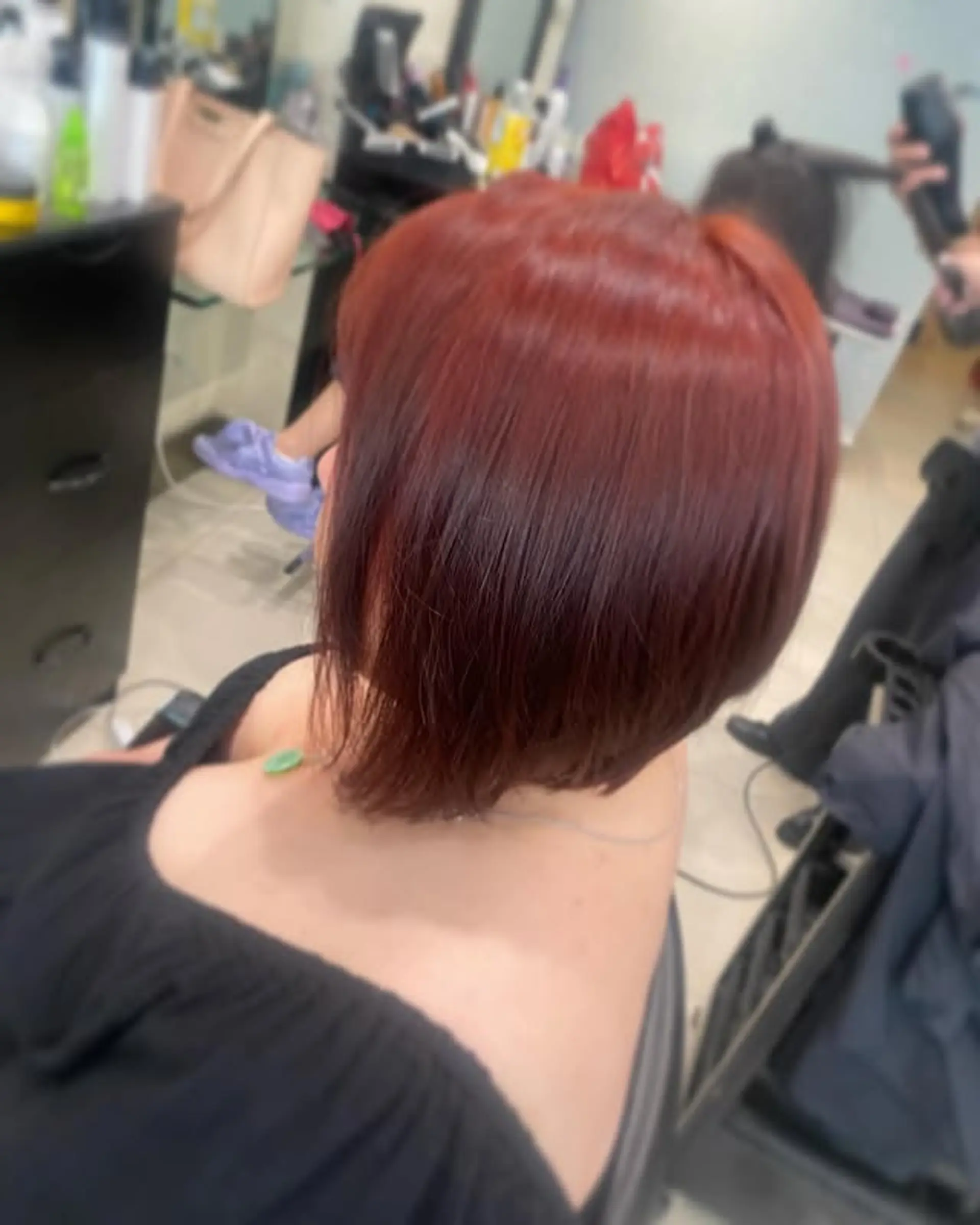 A short, sleek bob with a blunt cut. 1