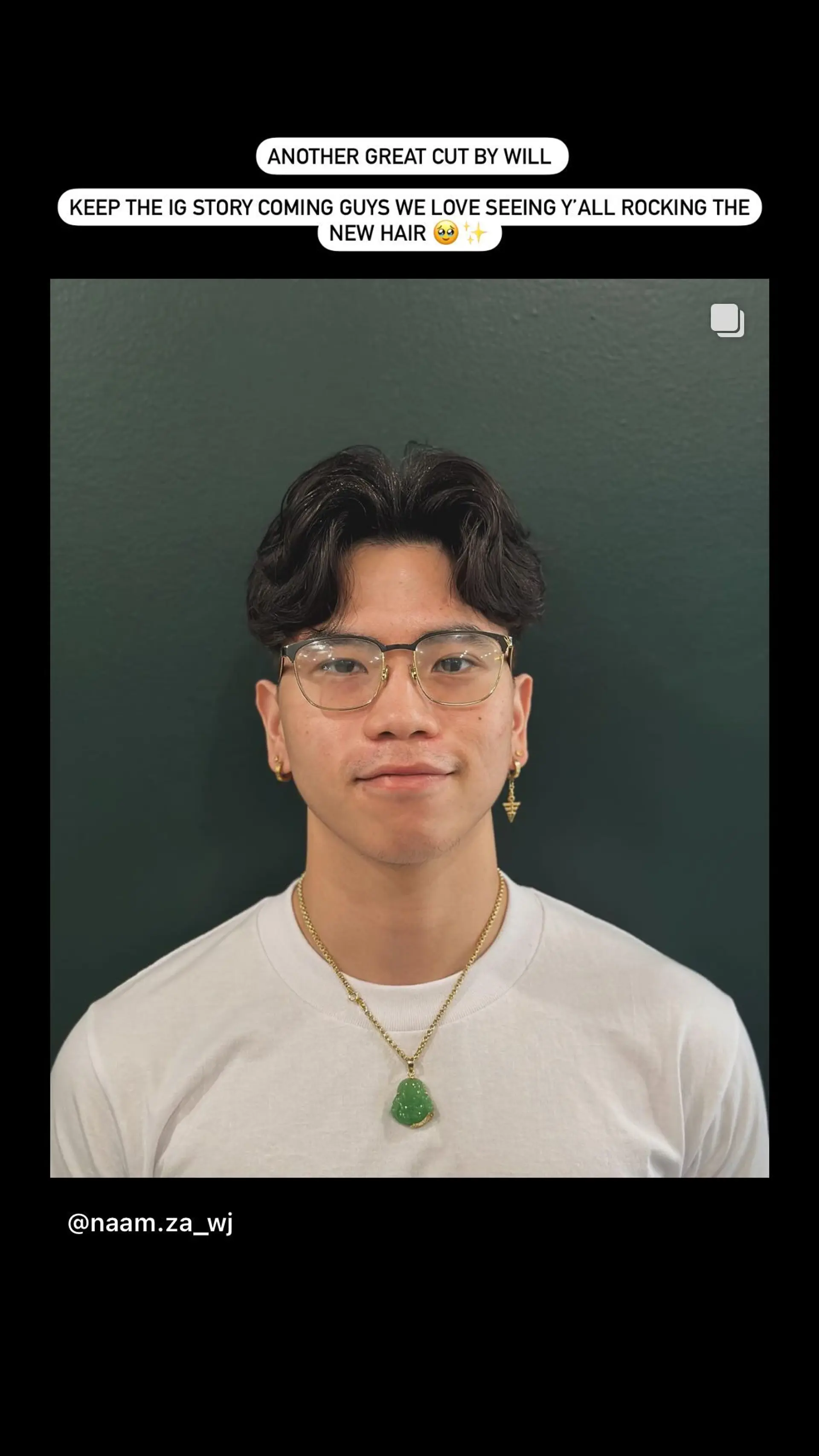 A medium-length hairstyle featuring a soft wave perm, styled for a modern and trendy look. 1