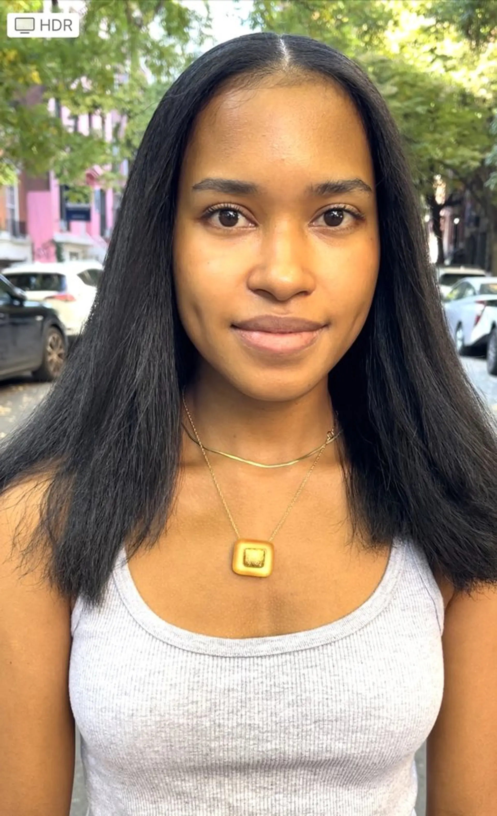 A sleek and straight long layered hairstyle. 1